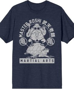 Dragon Ball Z Master Roshi Turtle School Men's Navy Heather T-Shirt