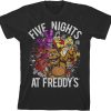 Five Nights at Freddy's Breaking Walls Boy's Black T-Shirt