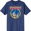 Sonic The Hedgehog Classic Character and Title Men's Graphic Tee