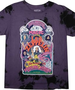 Led Zeppelin Electric Magic Colors T-Shirt - Sparse Purple Black Cloud Wash